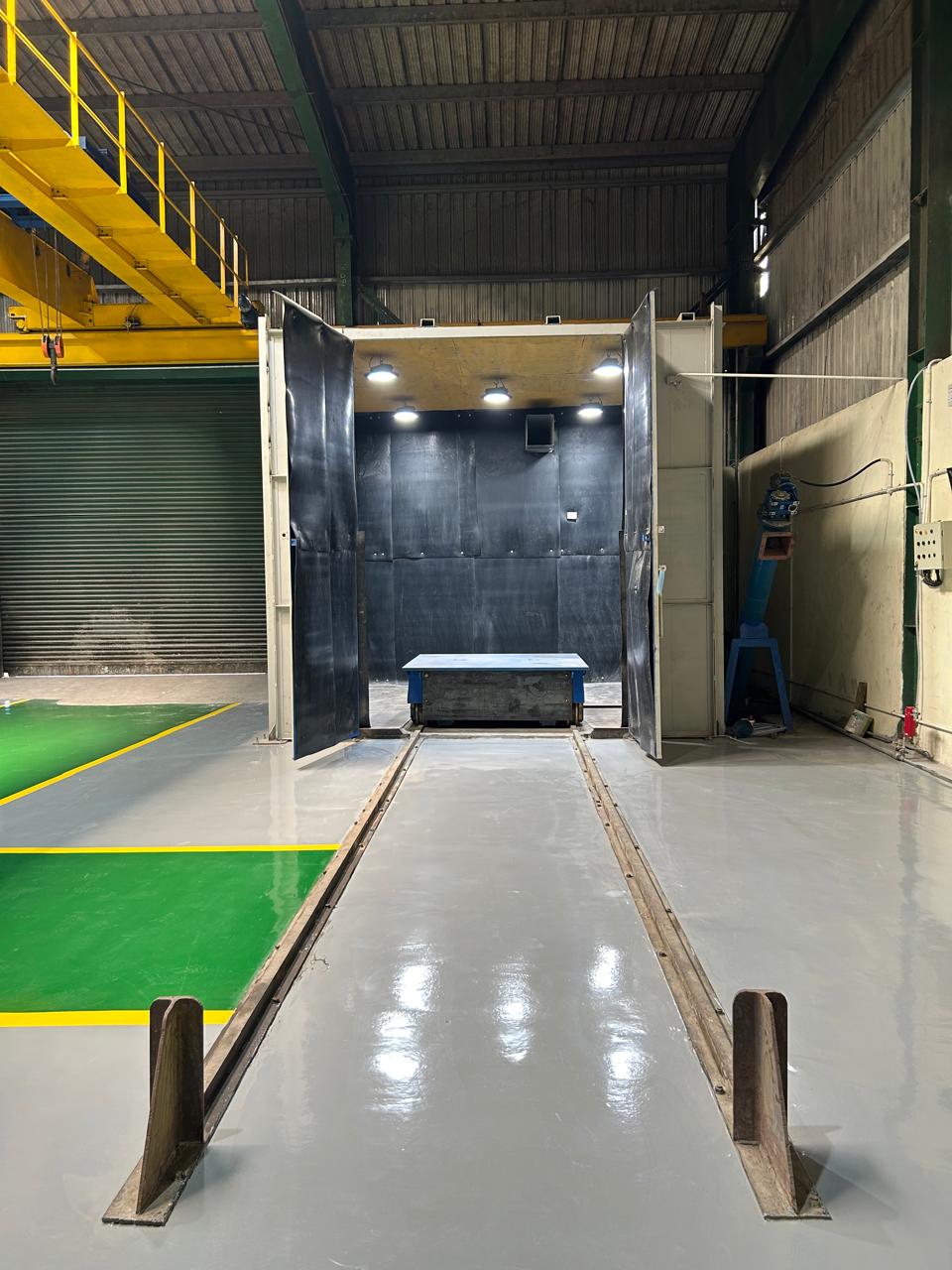 Enclosed production booth at Unit 1